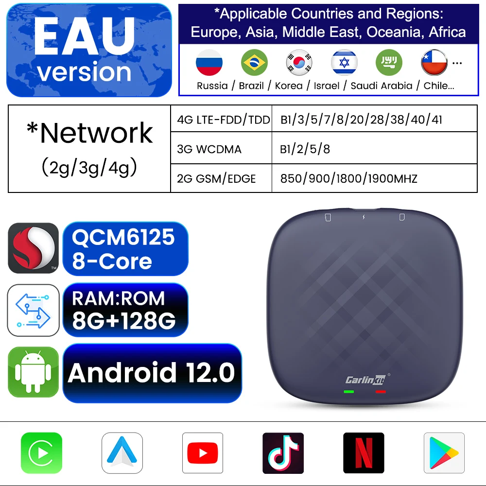 Carlinkit Android 12 Tv Box Plus | Car Android Box Carplay 
