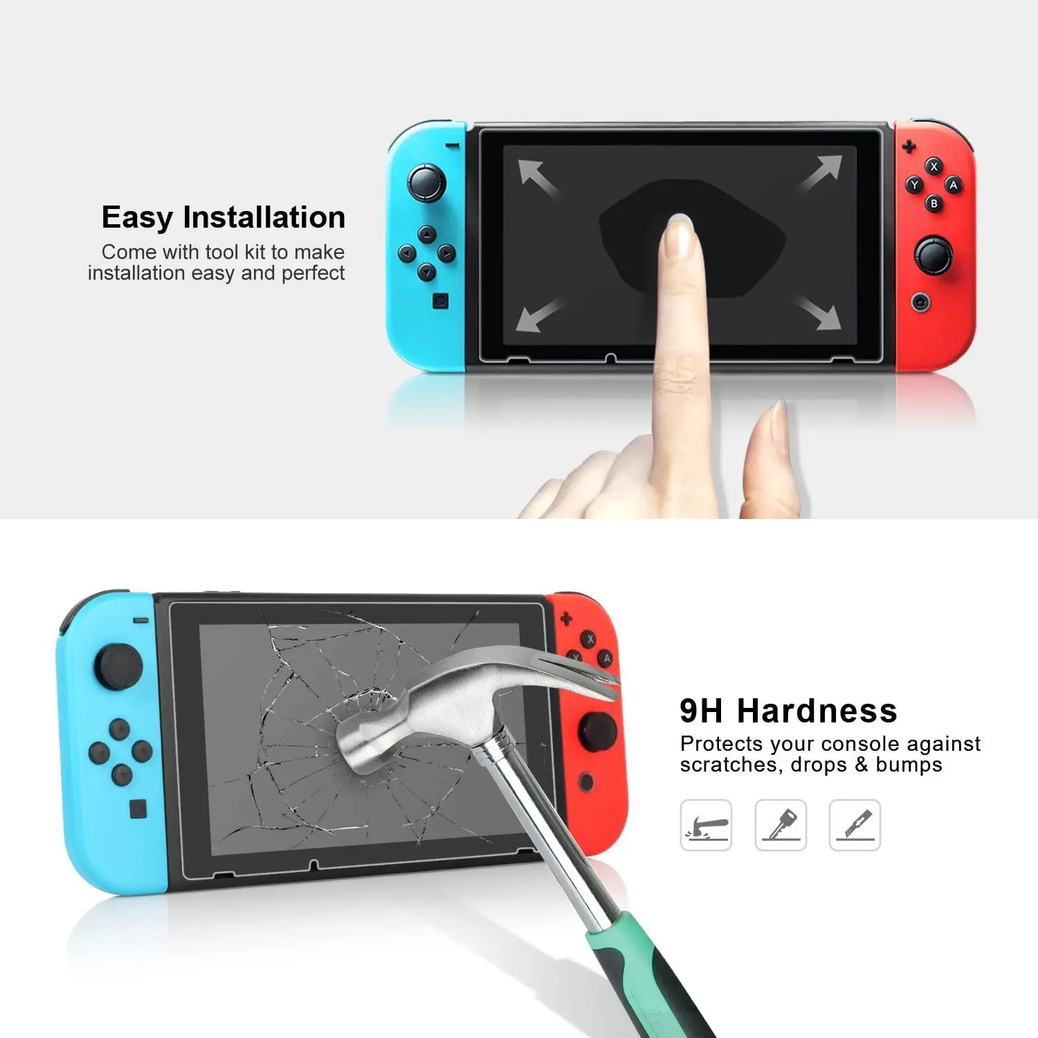 1/2/3PCS gehärtetes Glas für Nintendo Switch OLED Ultra HD Displayschutzfolie für Nintendo Switch Lite / NS Schutzglas – Detail 7