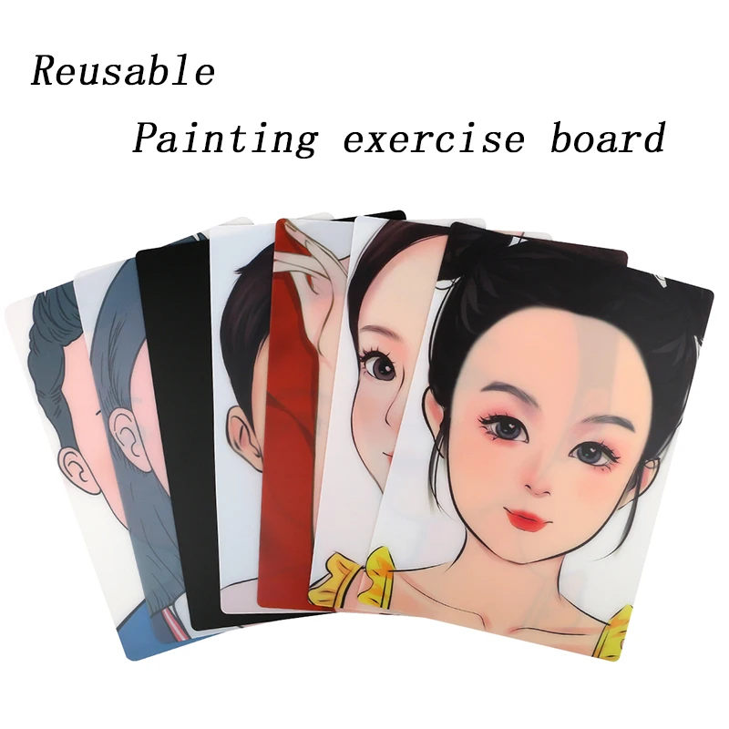 Description Picture 4 of itemPainting practice Template Non toxic and washable Reusable Face Paint Exercise board for Body Art Painting Halloween Party Drawi