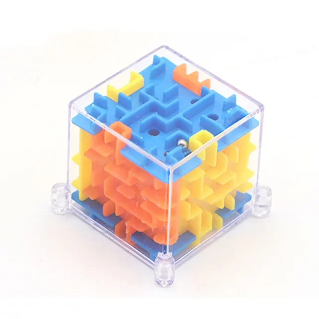Large Labyrinth 3D Puzzle Maze Cube - Engaging Brain Teaser Toy (Multicolor