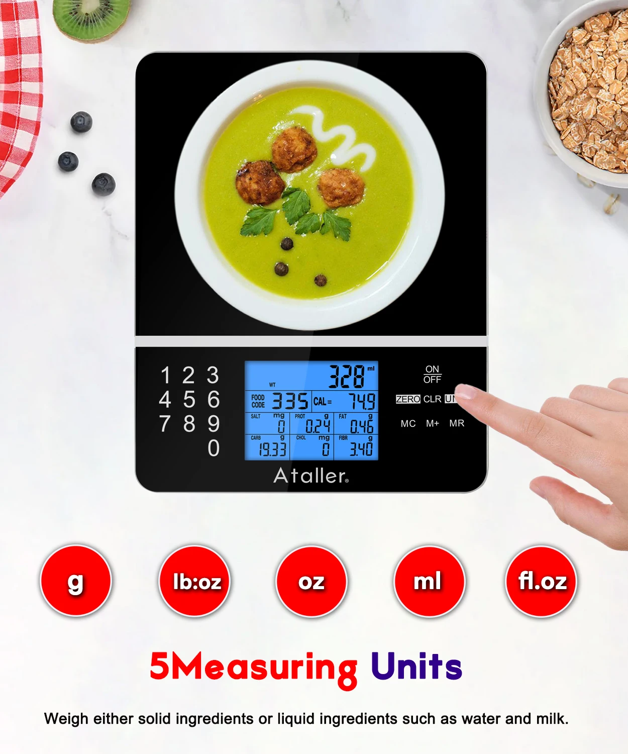 Calorie Counter Food Scale For Weight Loss Digital Kitchen Scale