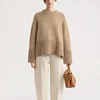 LUXURY-Sweater for Women, Casual Loose Blend, Round Neck, Long Sleeved Knit Top, Nordic Style, Spring and Winter, 2025 6