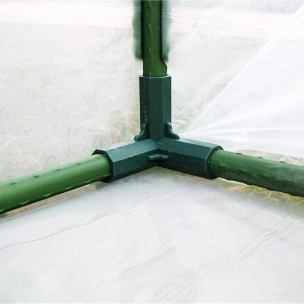 8pcs Greenhouse Frame Joint Connector 19mm Heavy Duty Pipe Frame Awning Bracket Garden Supplies Greenhouse Connector