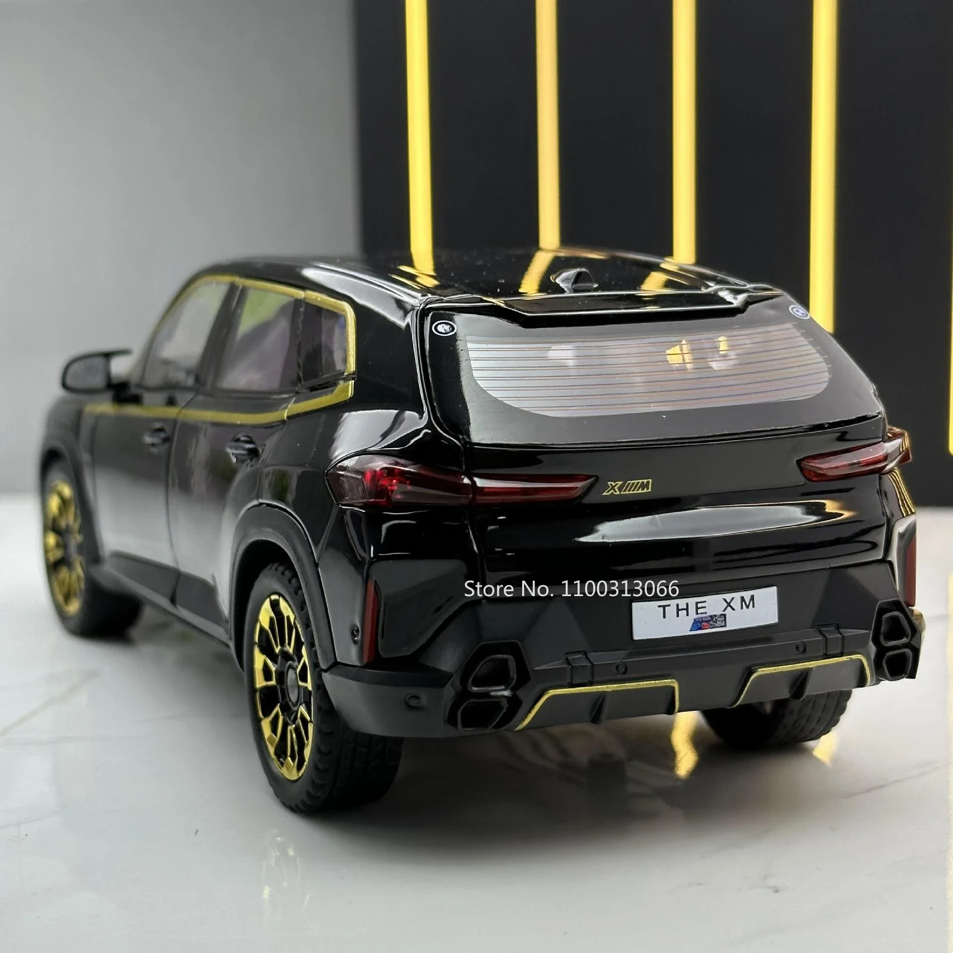 1:24 THE XM 오프로드 합금 자동차 모델, 금속 다이캐스트 장난감 차량, 가벼운 소리, 풀백 기능, SUV 자동차, 어린이 선물