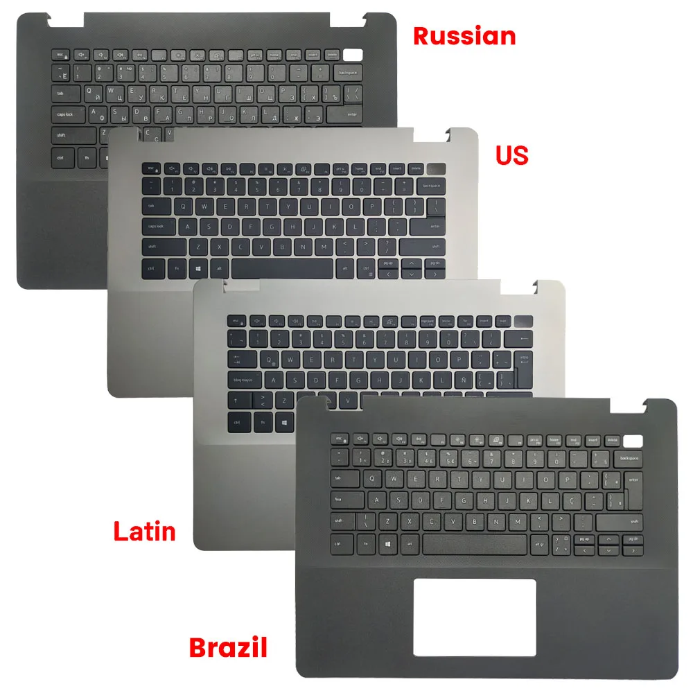 para Dell Vostro 3400 3405 V3400 Russo Brasil Espanhol Latim Nós Teclado com Palmrest Tampa Superior 0cx6t3 Novo Case