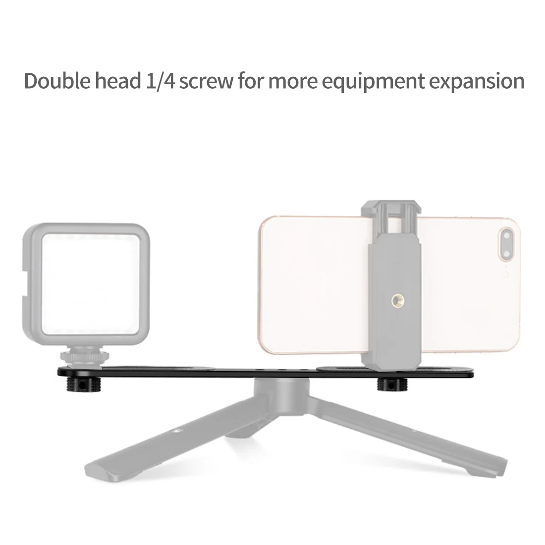 Universal Double End Light Stand Holder Flash Bracket Mount Tripod 2 1/4