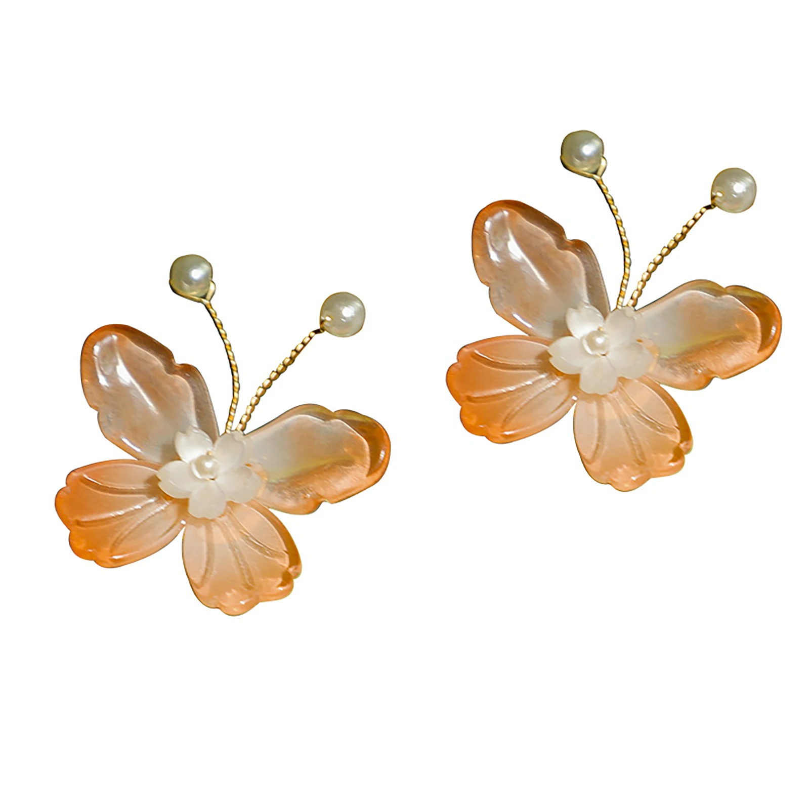 

Ancient Style Butterfly Shape Alloy Hairpin U Shape Barrette Hair Accessories for Thick Curly Hair Styling Decorative