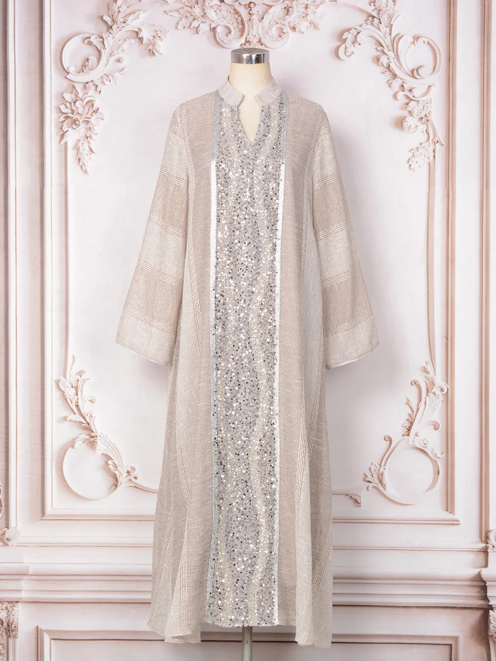 Eid Abayas Marokko Pailletten Gestickte Mesh Abaya Frauen Muslimischen Langes Kleid Türkei Dubai Saudi Islam Arabischen Robe Jalabiya Party Kleid – Detail 21