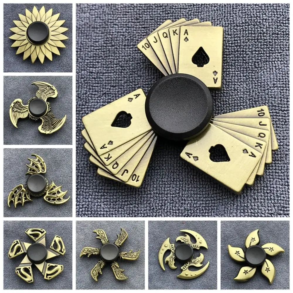 

Metal Finger Spinner Gyro Toy Zinc Alloy ADHD Anxiety Fidget Spinner Exterior Smooth Funny Hand Spinning Kids Toys