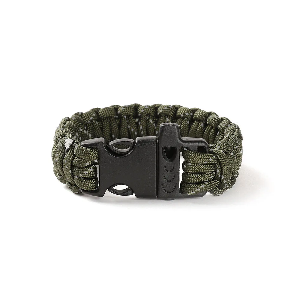 

Nine-core reflective umbrella rope braided survival whistle escape emergency umbrella rope outdoor bracelet life-saving bracelet