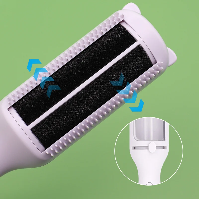 Pet Hair Remover Clothes Electrostatic Multi-purpose Brush Cat Dog Hair Sticker Roller Sticker Self-cleaning Lint Remover