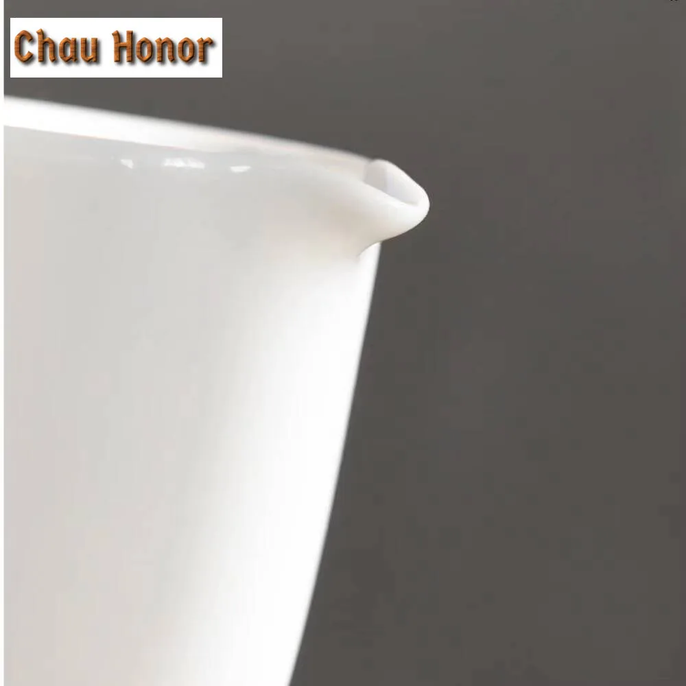 240ml Chinese Oracle Bone Inscription Tea Pitcher White Porcelain Tea Divider Cha Hai Coffee Justice Cup Drinkware Accessories