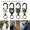 Heavy Duty Retractable Tether Pull Badges ID Holder 23.6in Cord Carabiner Keychain Buckle Key Holder Hold Multiple Tools Outdoor 1
