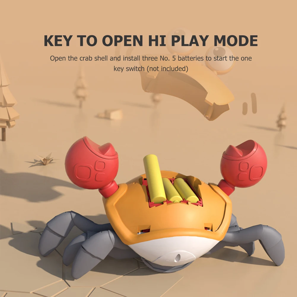 New Crawling Crab Baby Toy Automatically Avoid Obstacles Baby Interactive Toy Crawling Interactive Escape Crabs Walking Dancing 6