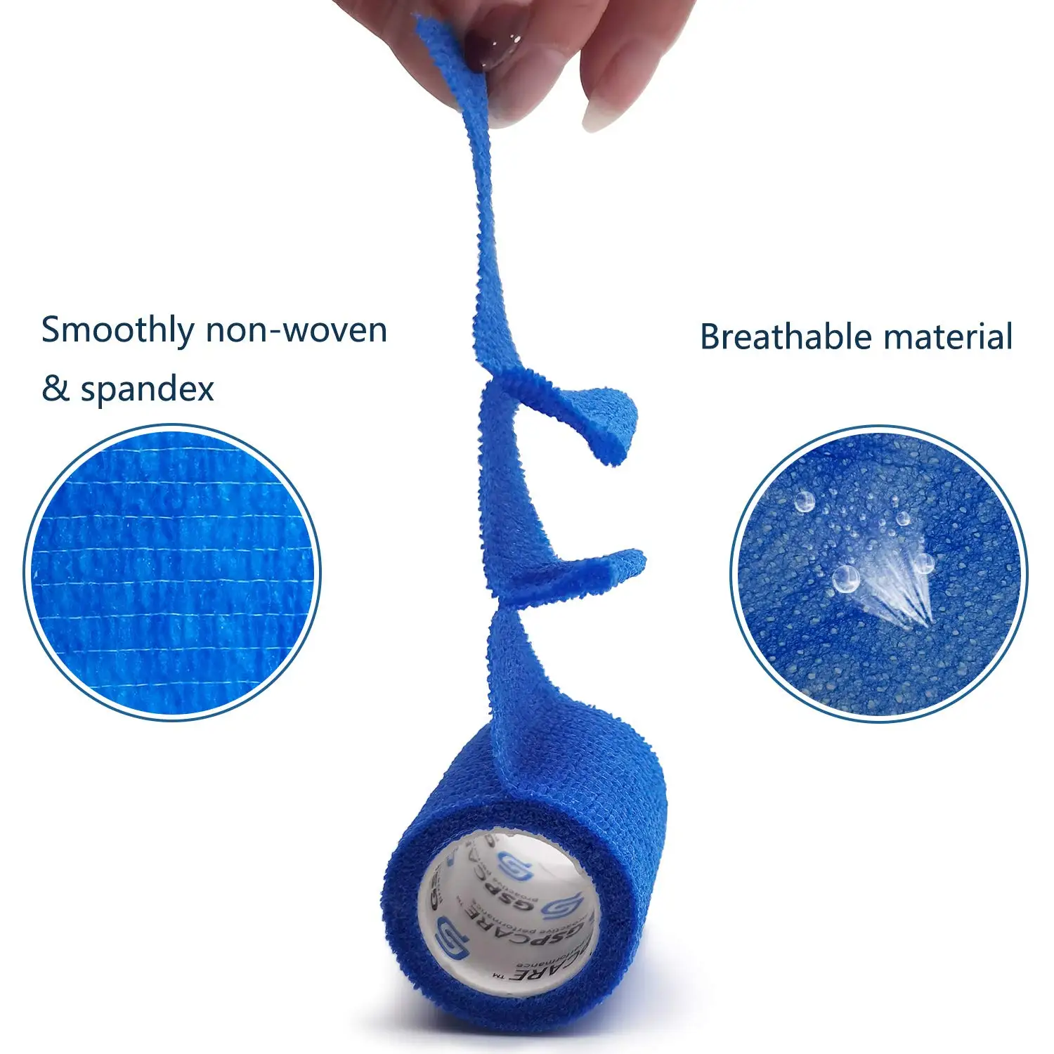 20pcs Self-Adherent Cohesive Tape Wrap Adhesive Bandage Non-Woven Elastoplast Pets Sports Football for Wrist Ankle 5cm X 4.5M - Image 2