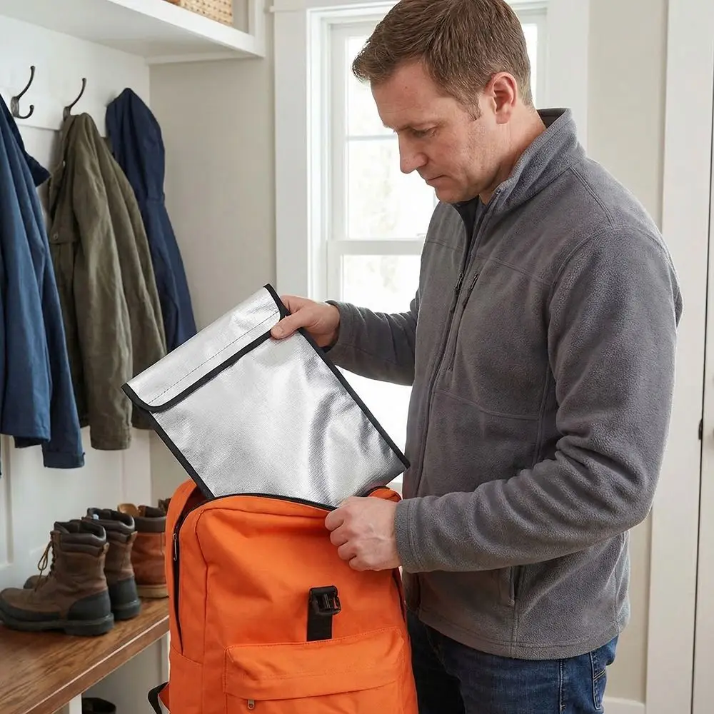 Ultimate Fireproof & Waterproof Faraday Bag: Anti-Hacking Signal Blocking Pouch for Secure Device Storage