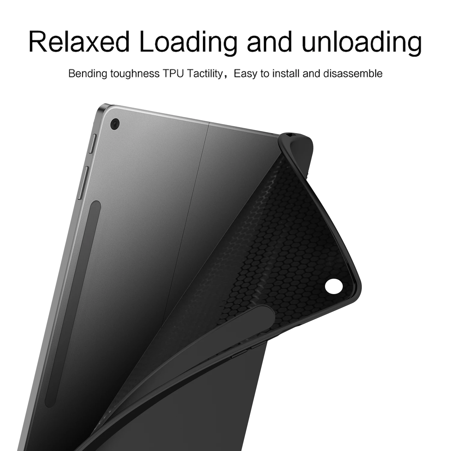 Black Silicone TPU Protective Back Cover
