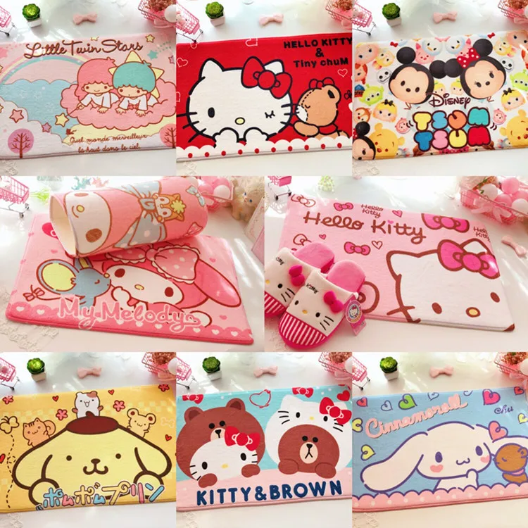 

Sanrio Printed carpet Cute cartoon HelloKitty Living room home decor Sofa table carpet Anti-skid mat leisure mat absorbent mat
