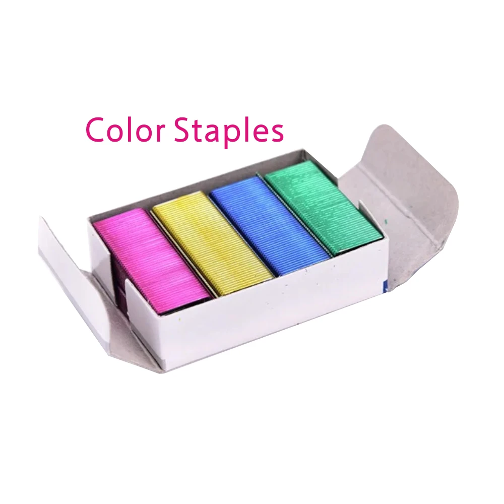 Colored Universal Staples 24/6 12# Stainless Steel Stationery Binder Staple Binding Suitable for School Student Office 12# Book