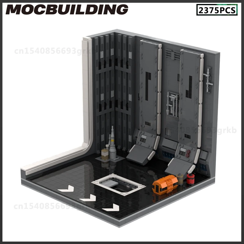 

MOC Building Block Imperial Hangar Bay Model DIY Brick Starfighter Space Ship Airport Collection Christmas Present Birthday Gift