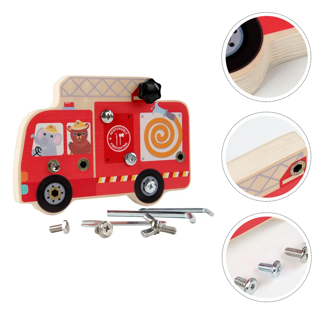 

Nut Disassembly and Car Toys Kids Operate Practical Learning Plaything Wood Early Educational School Preschool Screw Cognitive