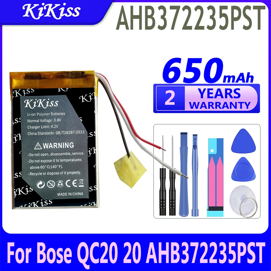 650Mah Kikiss Potente Batteria Per Dvr Gps Mp3 Car Dvr Pr-452035 Per Bose Qc20 Quietcomfort 20 Ahb372235Pst