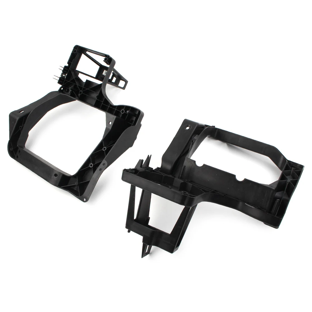 2Pcs Car Headlight Lamp Headlamp Bracket Set For Jeep Cherokee 2014 2015 Left & Right Black Plastic