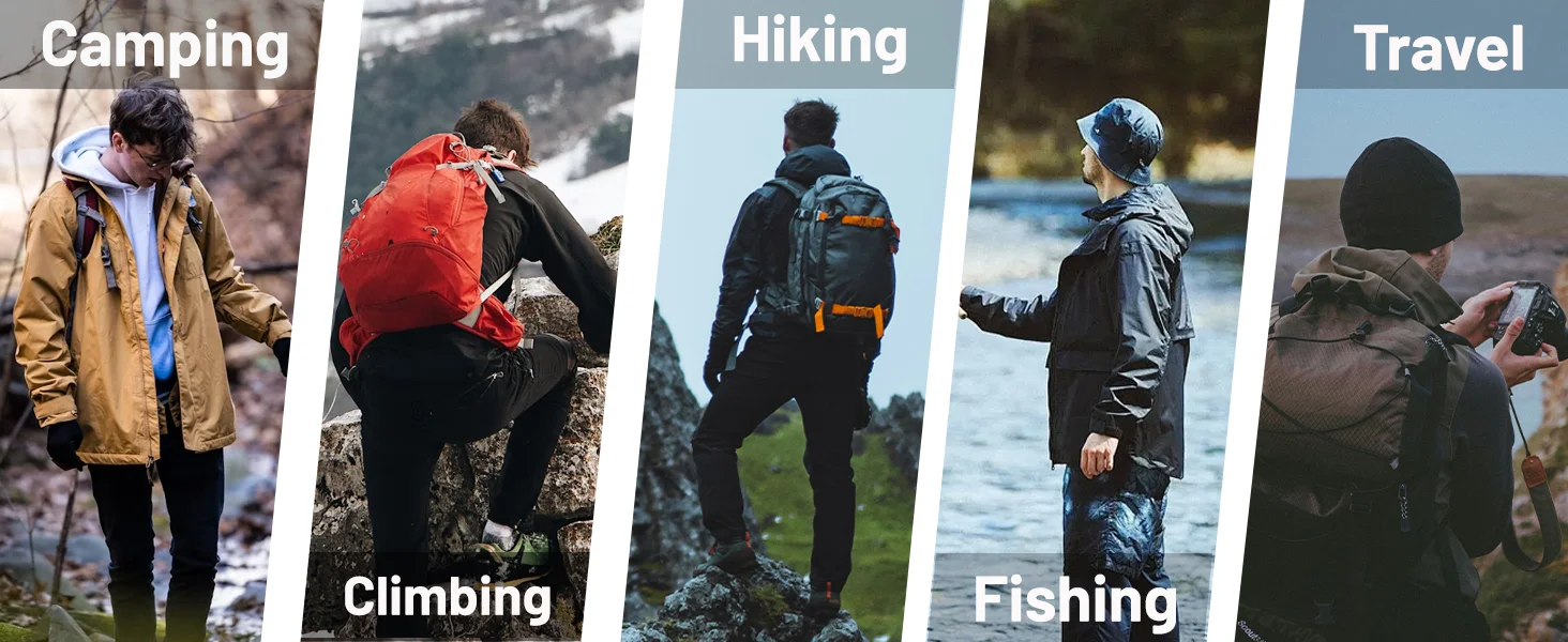 سترة TACVASEN للرجال من الصوف الناعم مع غطاء محرك السيارة معطف مقاوم للماء سترة واقية شتوية خفيفة الوزن سترات مطر للعمل والمشي لمسافات طويلة في الهواء الطلق