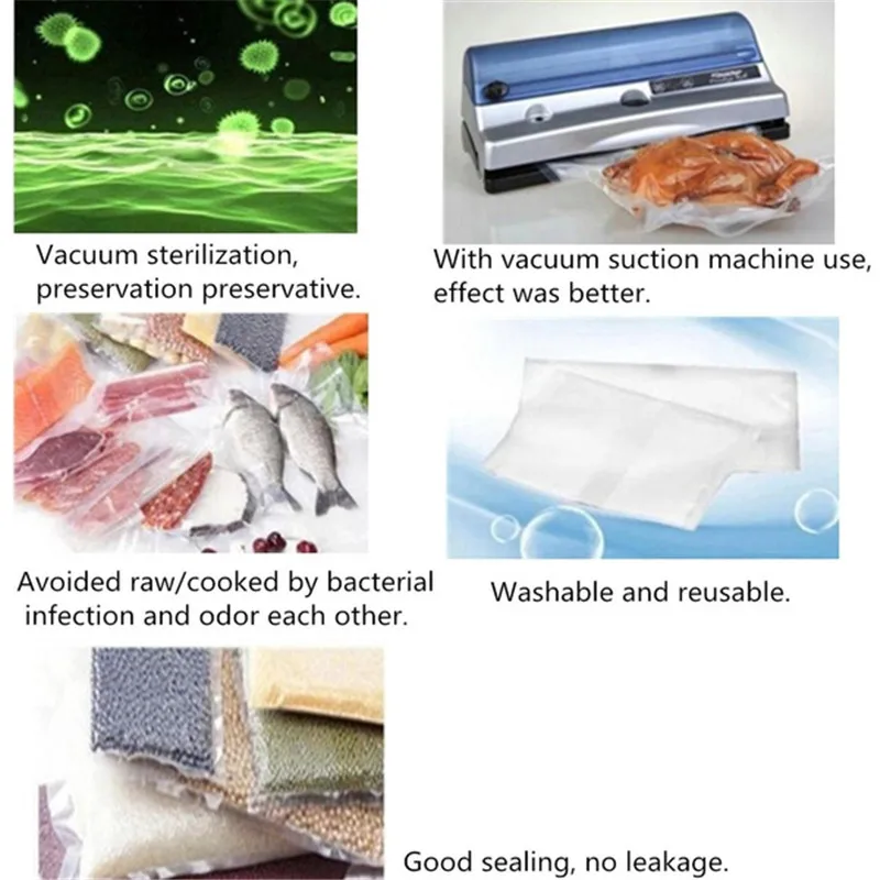 Kitchen Vacuum Packed Bags Sealer Food Saver Reusable Rolls Kitchen Organizer Fresh-keeping Storage Bag fresh keeping bags,plastic food storage bags,vacuum seal bags,vacuum bags,food storage bags,plastic packaging bags
