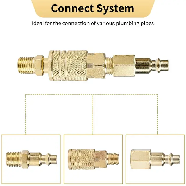 Perfk 5 Pezzi Accoppiatore Aria E Spina Set Di Connettori