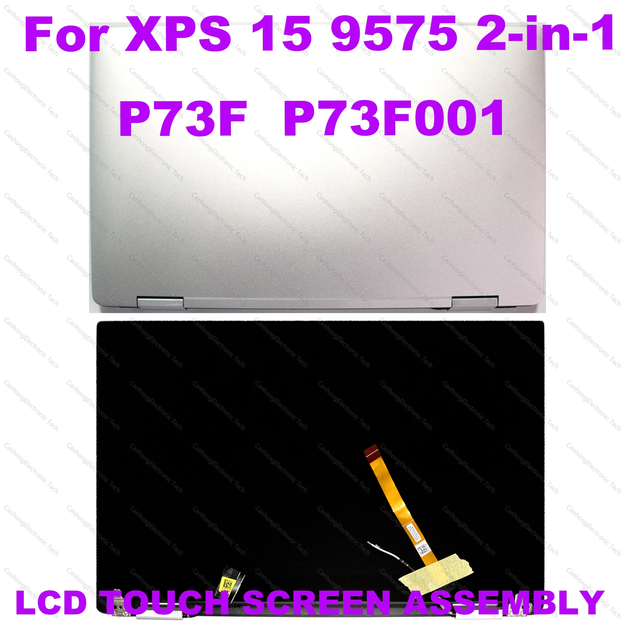 15.6 Pollici Per Dell Xps 15 9575 2-In-1 P73F P73F001 Display Lcd Digitizer Laptop Sostituzione Assemblaggio Completo
