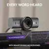 MX Brio Ultra HD 4K Collaboration and Streaming Webcam, 1080p at 60 FPS, Dual Noise Reducing Mics, Show Mode 4