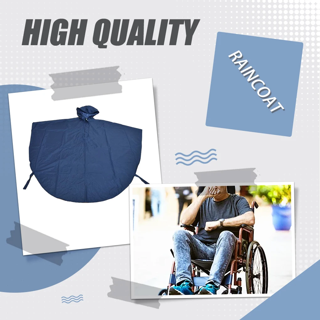 

PVC Made Waterproof Rain Poncho For Wheelchair Users Raincoat Waterproof Fabric Stable Fixture