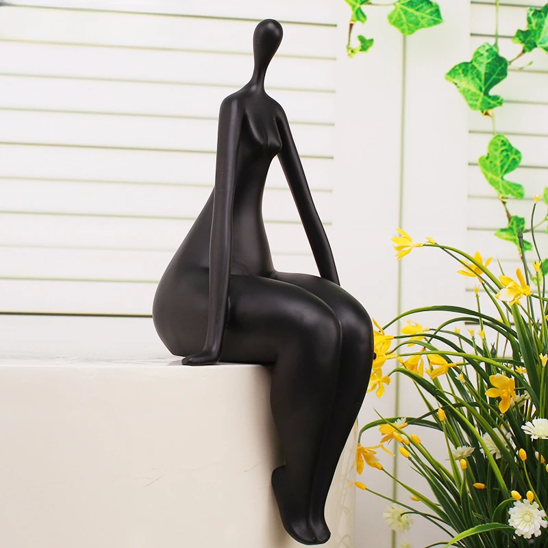 

Скандинавские аксессуары для украшения дома, абстрактная скульптура для йоги из смолы, креативная художественная Статуэтка для гостиной, домашний декор, статуэтки, художественные изделия