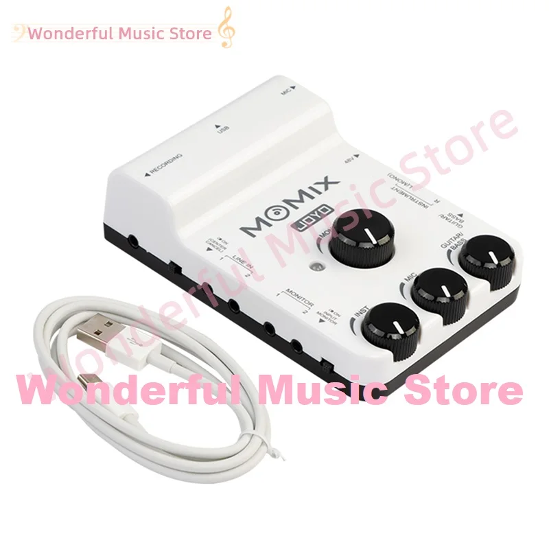 Joyo Momix Mobile Usb Live Scheda Audio Per La Registrazione Di Canto Live Streaming Per Microfono Chitarra Tastiera Elettronica Batteria Amp