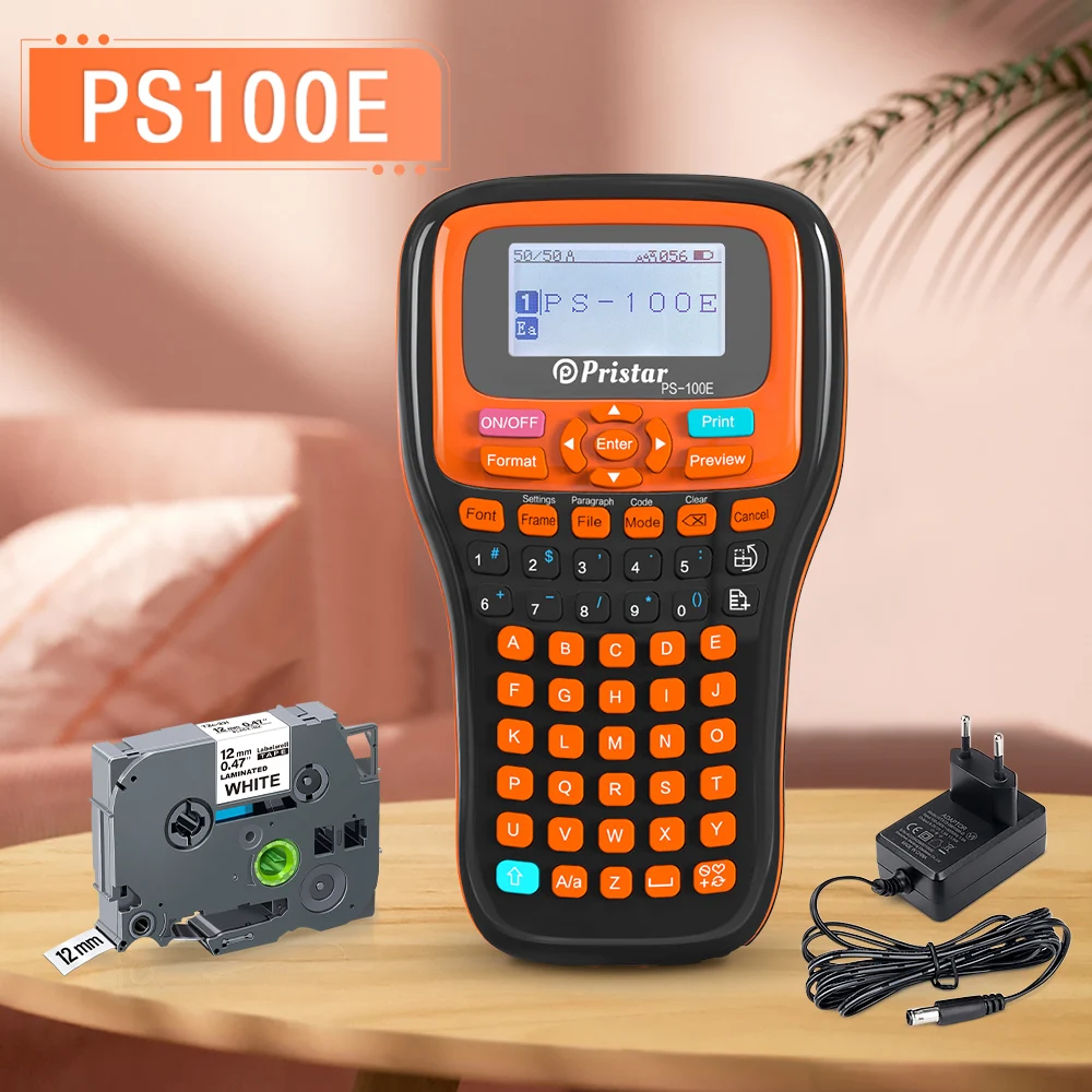 PS100E Label Printer Portable Auto Cutting Label Machine Replace for