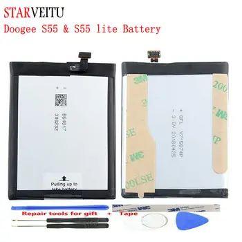 Doogee S55 Lite Rechargeable Li-Polymer Battery, 5500mAh Tested + Repair Tools, Original Batteries