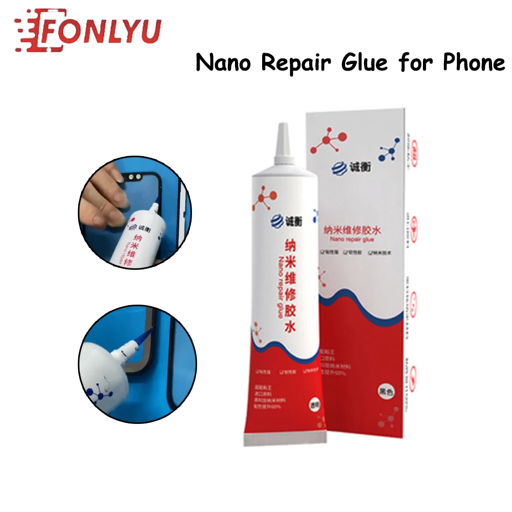 

Fonlyu 30MLPhone Nano Repair Glue for iPhone Back Cover Bonding Middle Frame Sealant Bracket Glue No Need Press Fast Curing Glue