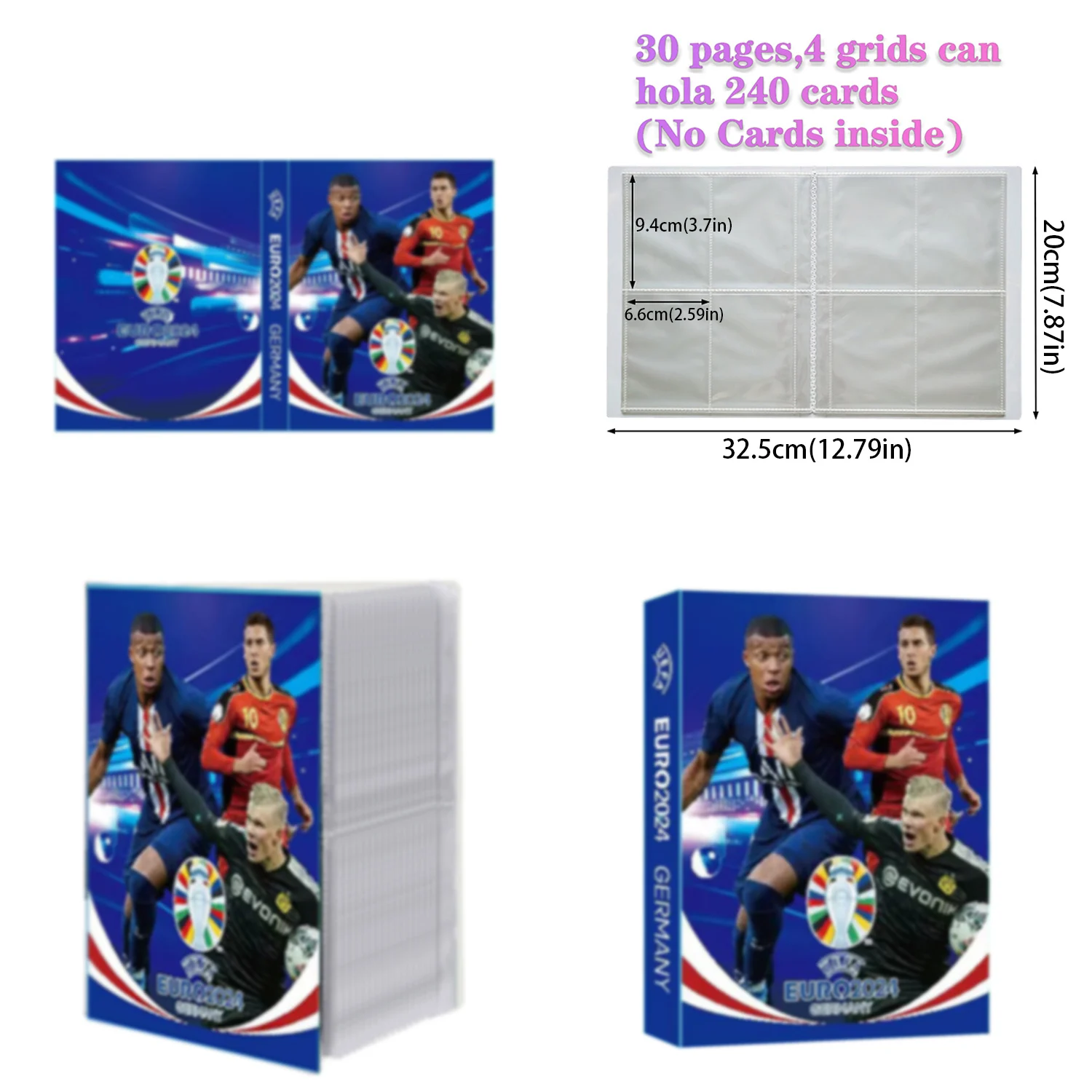 

Football Star 240PCS Collection Card Album Ball Star Holder Binder Fans Collection Folder Top Loaded List Toy Gift For Children