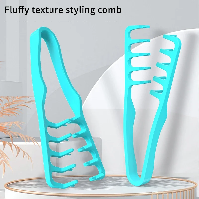 Strumenti per arricciare pettine per capelli volumizzante a denti larghi Texture soffice per uomo Ideale per tutti i tipi di capelli Strumenti per acconciature - immagine 4