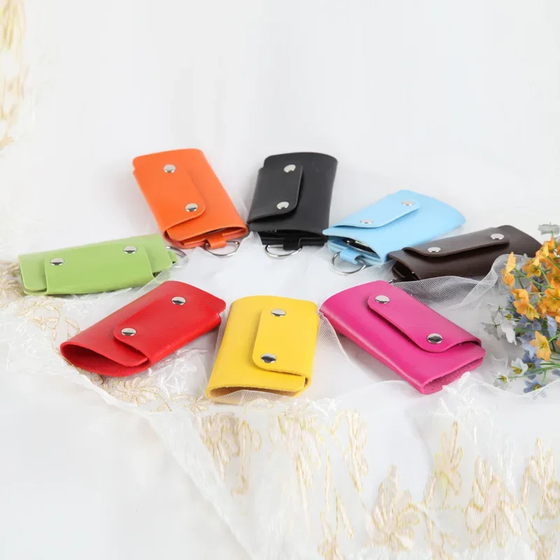 Fashion PU Leather Key Cover Wallet Business Gift Leather Key Chain Men Women Car Strap Waist Wallet KeyChains Keyrings key case key holder key organizer key purse key protector