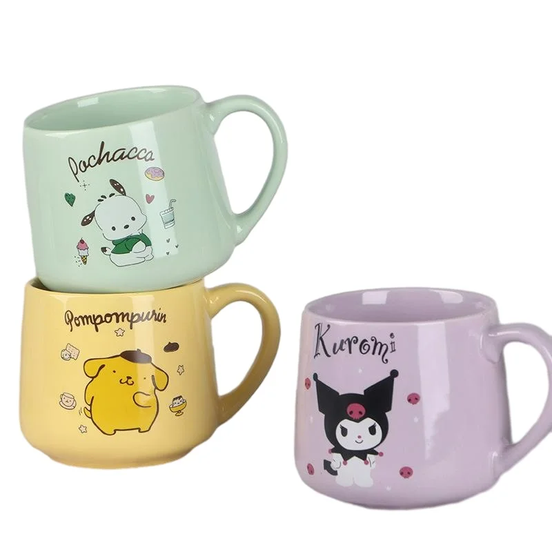 

Kawaii Kuromi Anime Ceramic Coffee Cup Creative Office Home Baking Dessert Breakfast Milk Mug Valentine's Day Romantic Gifts New
