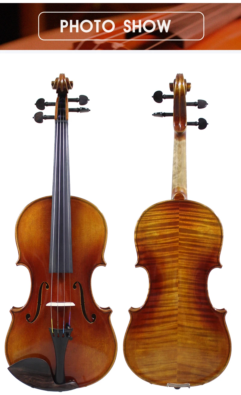 Antique Oil Varnish!Guarneri Violin Copy! Powerful Clear Tone!Handmade Violin!Professional Violin 4/4 10 Sc01a55f526fd4e64b36b19e556f6216dr