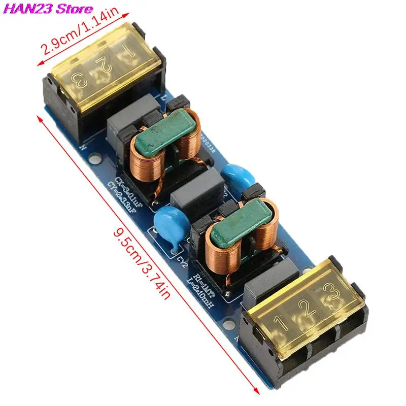 1PC 25A 6A filtro di alimentazione EMI alimentatore ad alta frequenza a 2 stadi filtro EMI scheda filtro passa-basso per la conversione di frequenza - Image 2