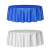 Round Table Cloth Satin Tablecloth Overlays Wedding Christmas Baby Shower Birthday Banquet Decor Home Dining Table Cover 4