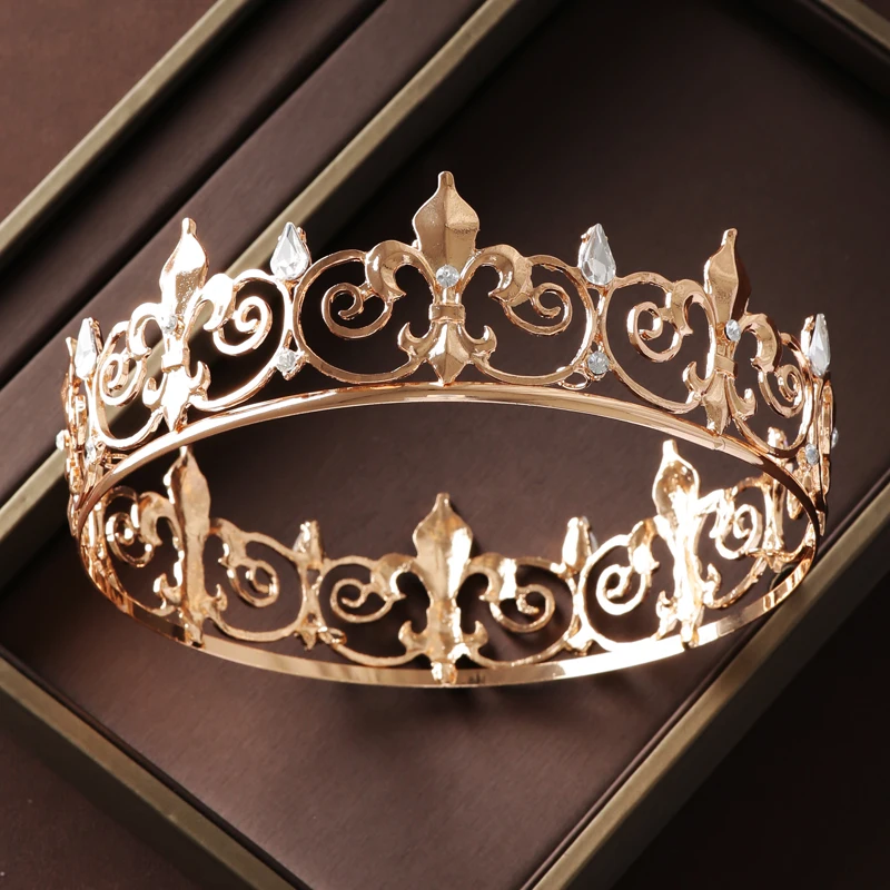 Itacazzo Bridal Headwear Gold-colour Luxurious Style Classical Ladies' Beauty Pageant Wedding Crown jewelry accessories,hair accessory,hair headdress,bridal headwear,hair band crown