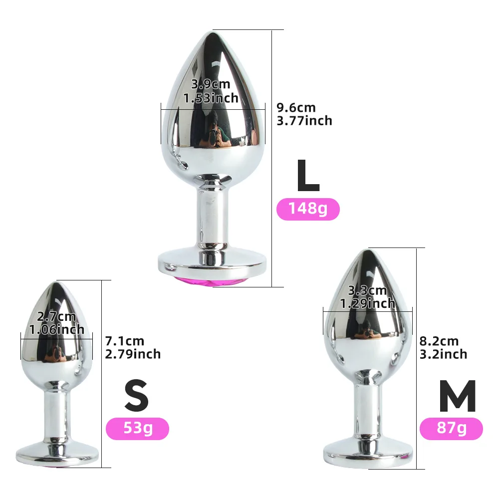 Plug Anal Métal Dilatateur Unisexe - Neuf Pour Massage Et Pénétration