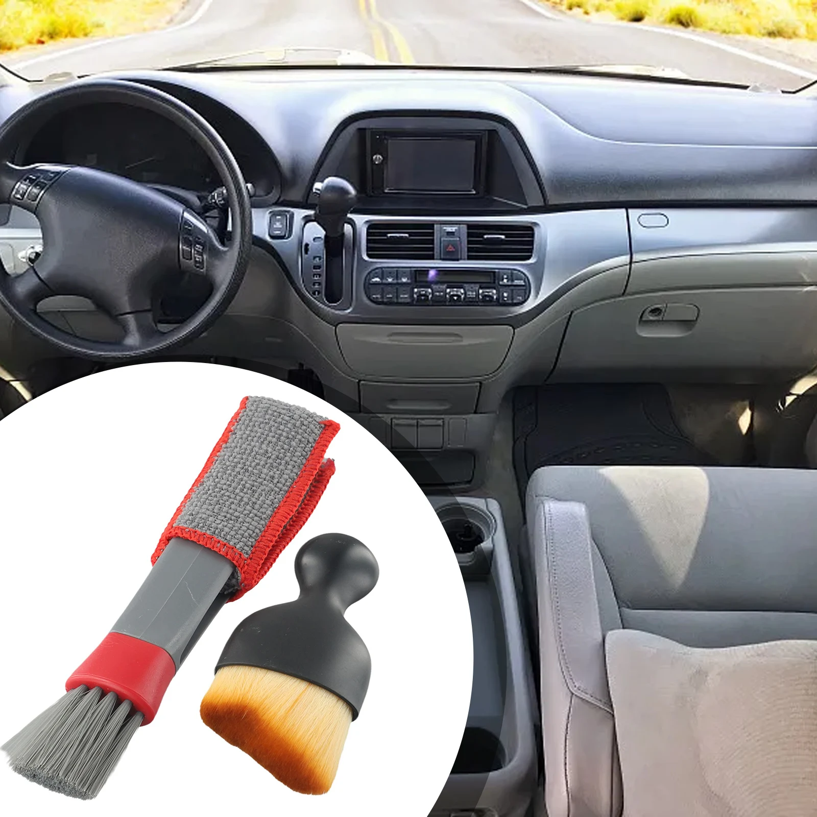 

Accessorie Cleaning Brush Black Cleaning Soft Brush Crevice Dust Removal Tool Grey Instrument Panel Durable And Practical