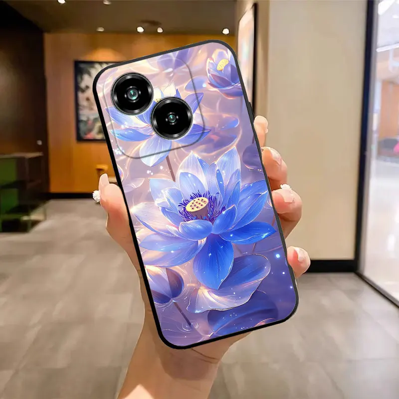 Fashion Soft Silicone Shockproof Butterfly Marble Black TPU Phone Case