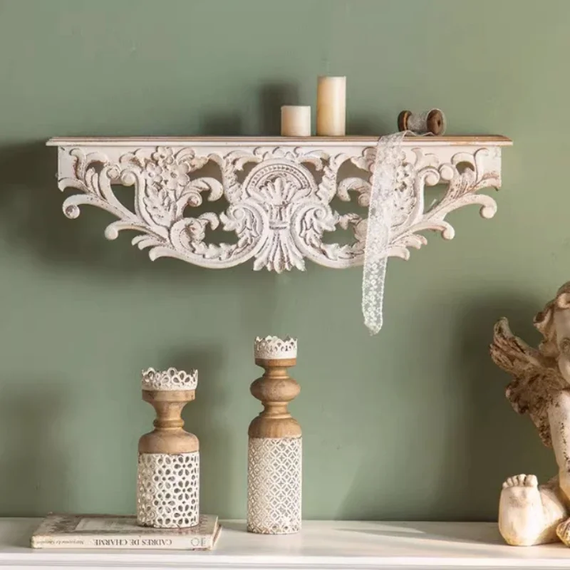 

American Rural Solid Wood Wall Frame Living Room Bedroom Decorative French Partition Vintage Wall Art Rustic Home Decor